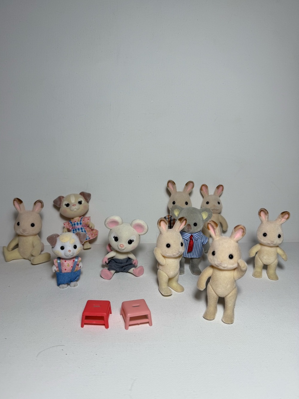 Calico Critters Lot of 10 Characters - Bunny, Koala, Mice and Dogs EUC